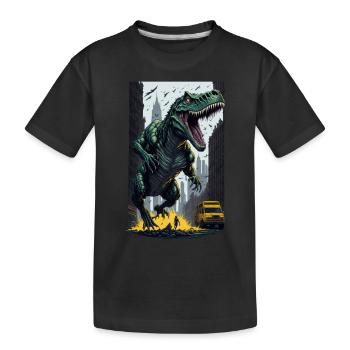 T Rex - Kinder Premium Bio T-Shirt - Schwarz - Vorne