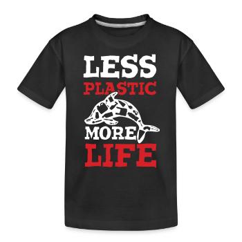 plastik save the ocean - Kinder Premium Bio T-Shirt - Schwarz - Vorne