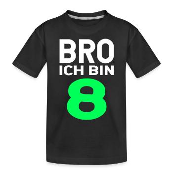 8. Geburtstag 8 Jahre Geschenk - Kinder Premium Bio T-Shirt - Schwarz - Vorne