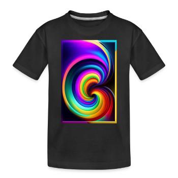Swirl - Kids' Premium Organic T-Shirt - black - Front