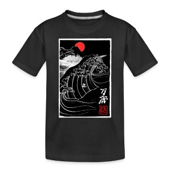 manga banzai large - T-shirt bio Premium Enfant - noir - Devant