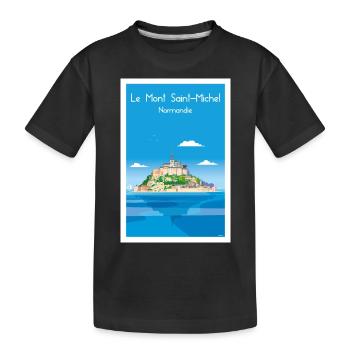 MONT SAINT MICHEL - T-shirt bio Premium Enfant - noir - Devant