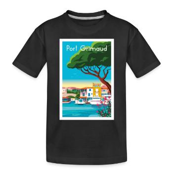 PORT GRIMAUD - T-shirt bio Premium Enfant - noir - Devant