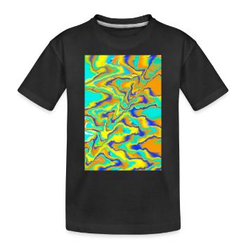 Abstrakt Kunst - Kinder Premium Bio T-Shirt - Schwarz - Vorne