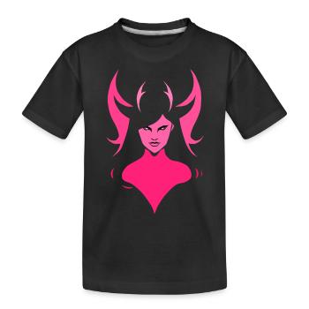 Sweet devil girl - Teufelin - Kinder Premium Bio T-Shirt - Schwarz - Vorne
