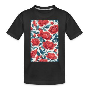 Rote Rosen - Kinder Premium Bio T-Shirt - Schwarz - Vorne