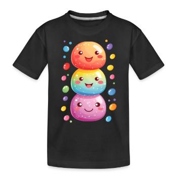Fasnachtsfreude mit Konfetti - Kinder Premium Bio T-Shirt - Schwarz - Vorne