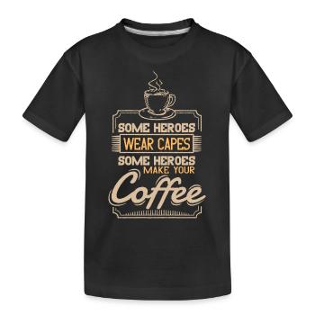 Some heroes wear capes - others cook - Kids' Premium Organic T-Shirt - black - Front
