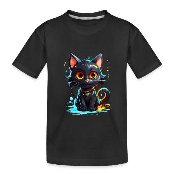 Black Kitty - Kids' Premium Organic T-Shirt - black - Front