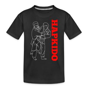 Hapkido-Kampfkunst-Geschenk - Kinder Premium Bio T-Shirt - Schwarz - Vorne