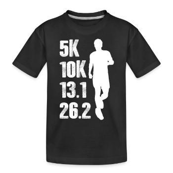 Marathon Running Jogging - Kinder Premium Bio T-Shirt - Schwarz - Vorne