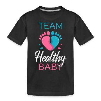 Team Healthy Baby II - Fête prénatale de grossesse - T-shirt bio Premium Enfant - noir - Devant
