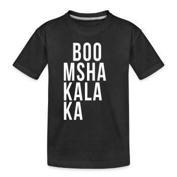 Boom Shakalaka - Kinder Premium Bio T-Shirt - Schwarz - Vorne