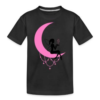 fee elfe halbmond fantasie - Kinder Premium Bio T-Shirt - Schwarz - Vorne