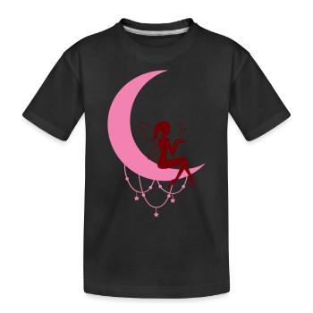 fee elfe halbmond fantasie 01 - Kinder Premium Bio T-Shirt - Schwarz - Vorne