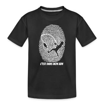 ADN Pêche - T-shirt bio Premium Enfant - noir - Devant