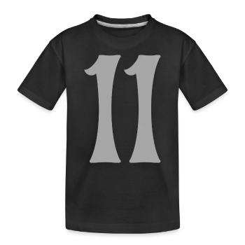 11 - Kinder Premium Bio T-Shirt - Schwarz - Vorne