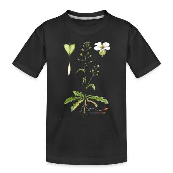 Bourse de berger (Capsella bursa pastoris) - T-shirt bio Premium Enfant - noir - Devant
