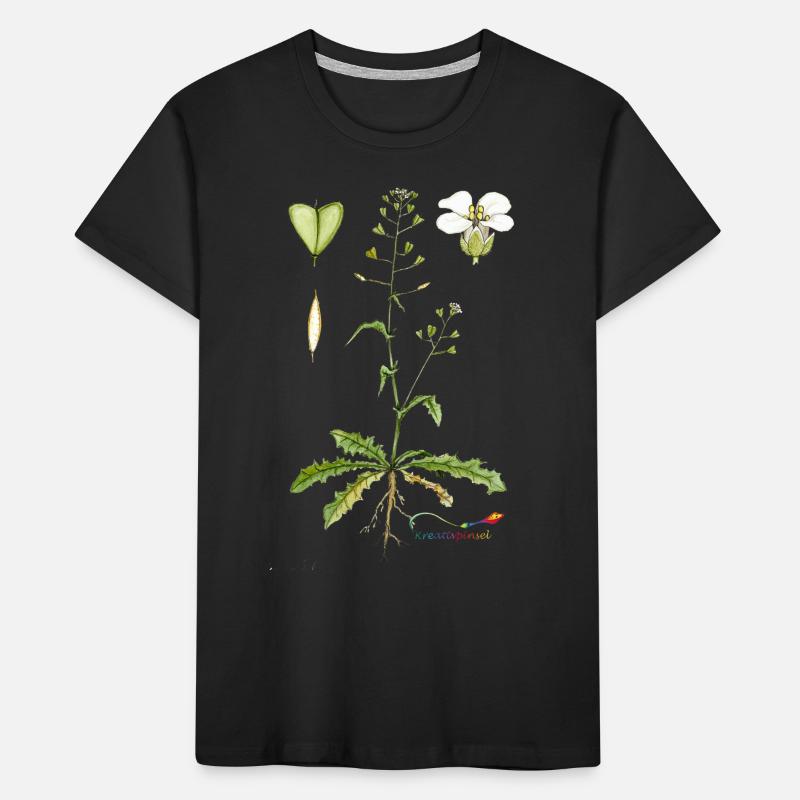 Shepherd's purse (Capsella bursa pastoris) Kids' Premium Organic T-Shirt