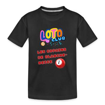 LOTO - BINGO - 7 - LES COPAINS DE BLANCHE-NEIGE - T-shirt bio Premium Enfant - noir - Devant