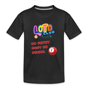 LOTO - BINGO - 7 - UN PETIT PORT DE PÊCHE - T-shirt bio Premium Enfant - noir - Devant