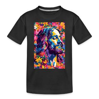 Art mural Living Jesus, téléchargement numérique, - T-shirt bio Premium Enfant - noir - Devant