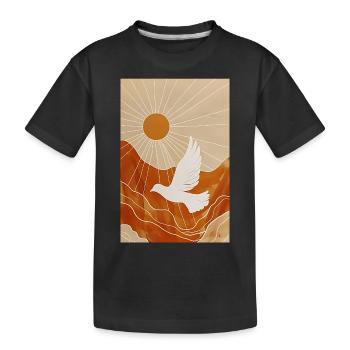 Art mural minimaliste colombe, téléchargement numérique - T-shirt bio Premium Enfant - noir - Devant