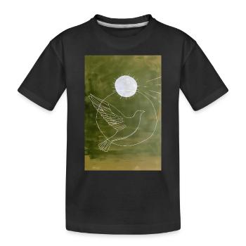 Dove Wall Art, Téléchargement Numérique Minimaliste - T-shirt bio Premium Enfant - noir - Devant