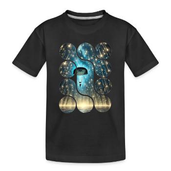 Visuel Parachute des Étoiles - T-shirt bio Premium Enfant - noir - Devant