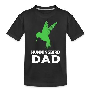 Hummingbird - Kids' Premium Organic T-Shirt - black - Front