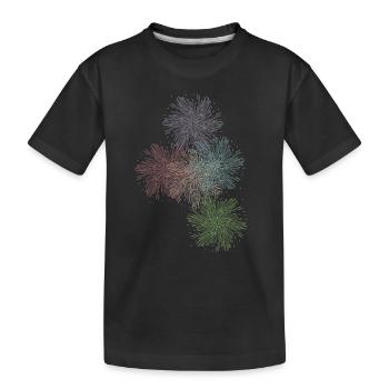 5 Feather Suns - Kids' Premium Organic T-Shirt - black - Front