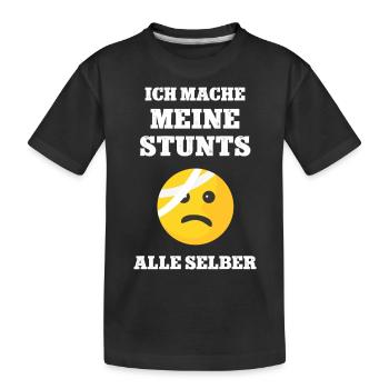 Gute Besserung Wunsch Nach Unfall Krankheit Krank - Kinder Premium Bio T-Shirt - Schwarz - Vorne