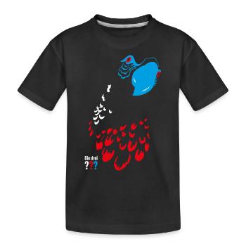 Die Drei ??? Blacky-Design - Kinder Premium Bio T-Shirt - Schwarz - Vorne