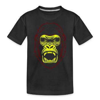 Singe Humain - Gorille - T-shirt bio Premium Enfant - noir - Devant