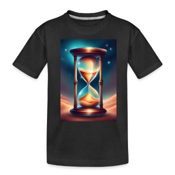 Un sablier sur le sable du désert - T-shirt bio Premium Enfant - noir - Devant