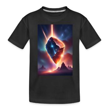 Fantastischer Meteor, der herunterfällt - Kinder Premium Bio T-Shirt - Schwarz - Vorne