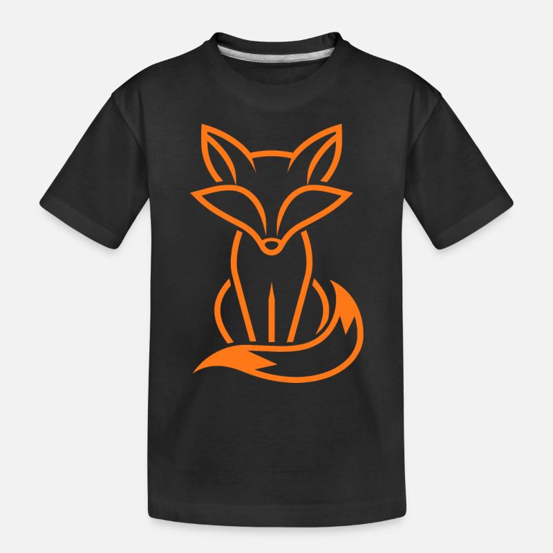 Fuchs - Kinder Premium Bio T-Shirt - Schwarz