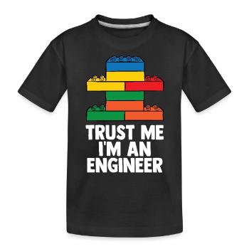 Brick Builder Brick Building Master Builder - Kids' Premium Organic T-Shirt - black - Front