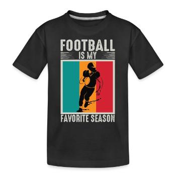 Football américain - T-shirt bio Premium Enfant - noir - Devant