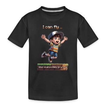 The 8bit Fly Guy - Kinder Premium Bio T-Shirt - Schwarz - Vorne