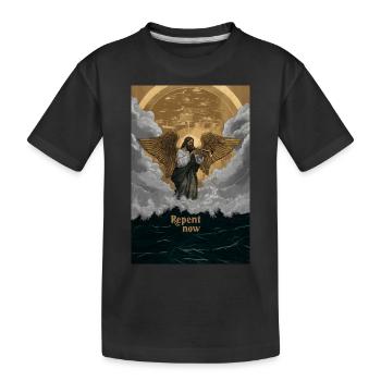 Repentez-vous maintenant Ange chrétien de l’Apocalypse - T-shirt bio Premium Enfant - noir - Devant