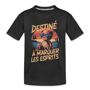 Destiné à marquer les esprits - T-shirt bio Premium Enfant - noir - Devant