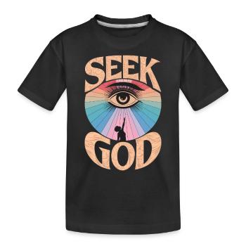 Chercher Dieu - Conception fidèle - T-shirt bio Premium Enfant - noir - Devant