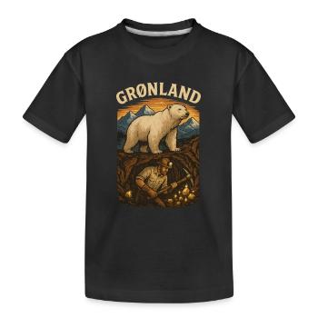 Grönland - Kinder Premium Bio T-Shirt - Schwarz - Vorne