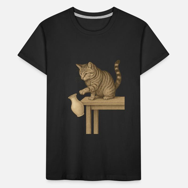 Cat logic: If it's right, it can also fall Kids' Premium Organic T-Shirt