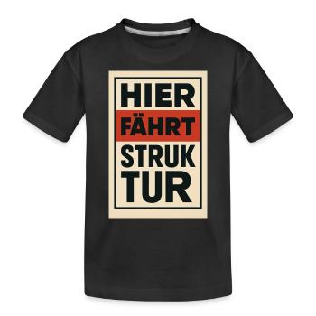 Affiche Here Drives Structure des années 1930 - T-shirt bio Premium Enfant - noir - Devant