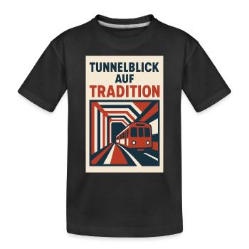 Tunnelblick auf Tradition U Bahn - Kinder Premium Bio T-Shirt - Schwarz - Vorne