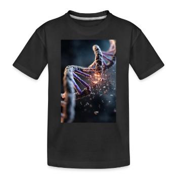 DNA Breakdown Explosion - Kids' Premium Organic T-Shirt - black - Front