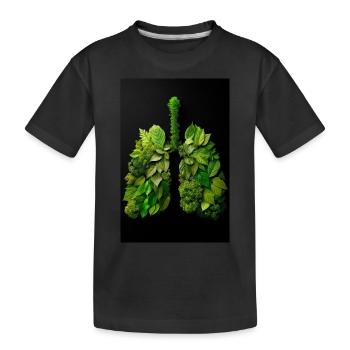 Poumons verts de la nature - T-shirt bio Premium Enfant - noir - Devant