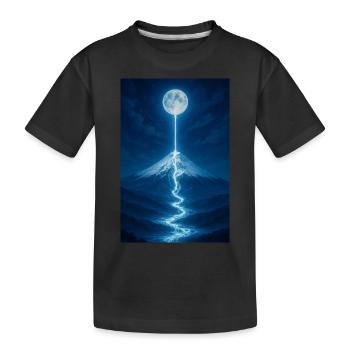 Fleuve lunaire qui coule - T-shirt bio Premium Enfant - noir - Devant